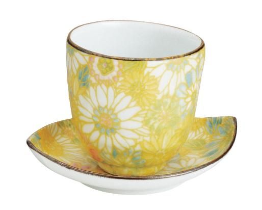 皿付き湯のみ(有田焼・フローレンス)