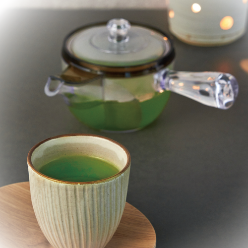 割れない透明急須(大) 茶