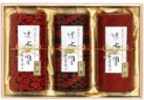 極上煎茶・玉露詰合せ<鎌倉彫風和紙缶・木箱入> T-03