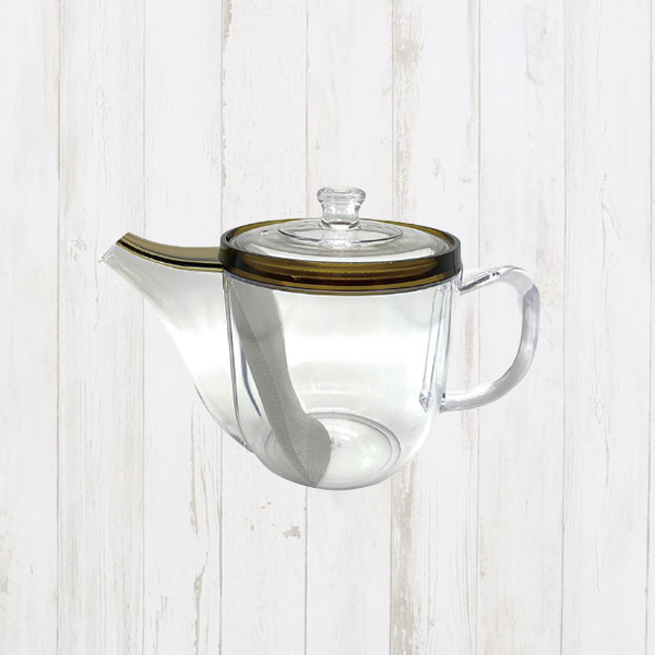 割れない透明急須(大) 茶