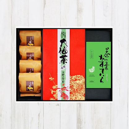 大福茶と菓子詰合せA(茶の葉かすていら)