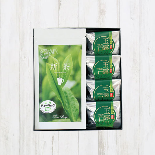 新茶ティーバッグと玉露の月×4個