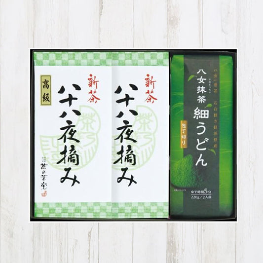 新茶・八女抹茶細うどん詰合せ